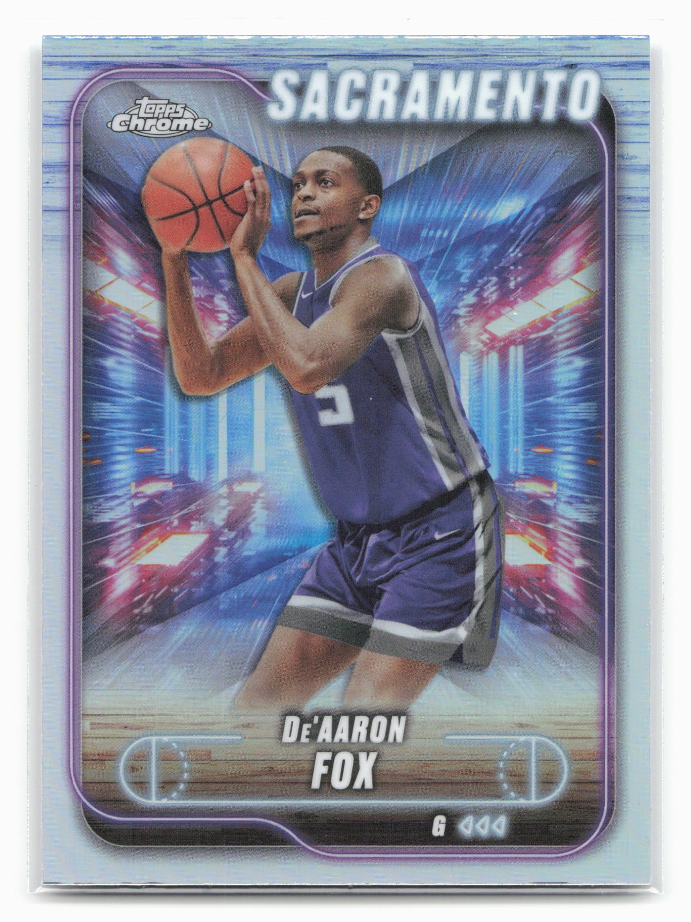 2024-25 Topps Chrome #109 De'Aaron Fox Refractor