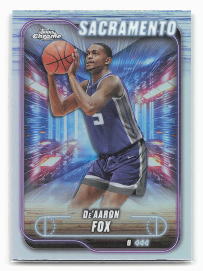 2024-25 Topps Chrome #109 De'Aaron Fox Refractor