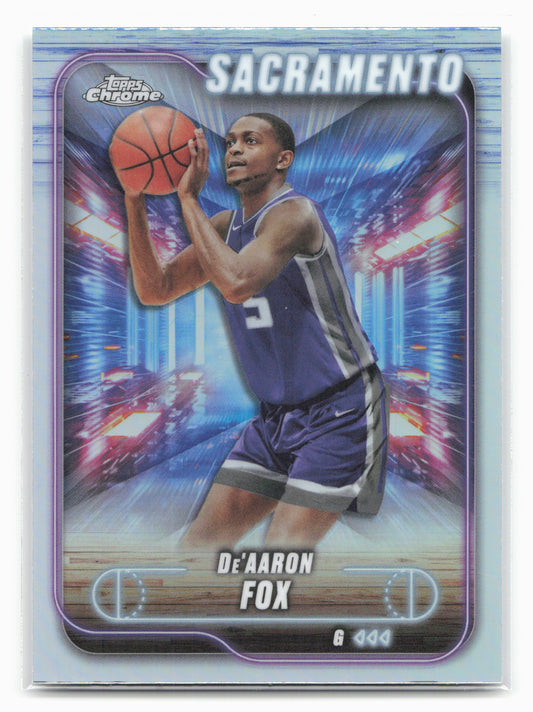 2024-25 Topps Chrome #109 De'Aaron Fox Refractor