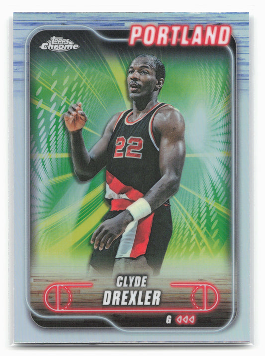 2024-25 Topps Chrome #30 Clyde Drexler Refractor