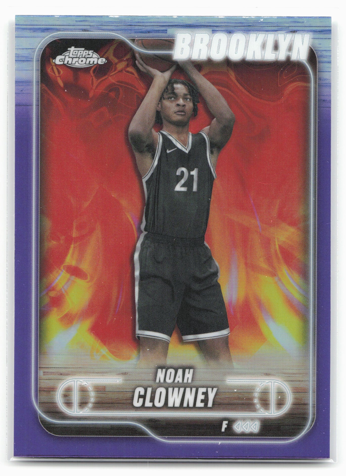 2024-25 Topps Chrome #118 Noah Clowney Purple Refractor