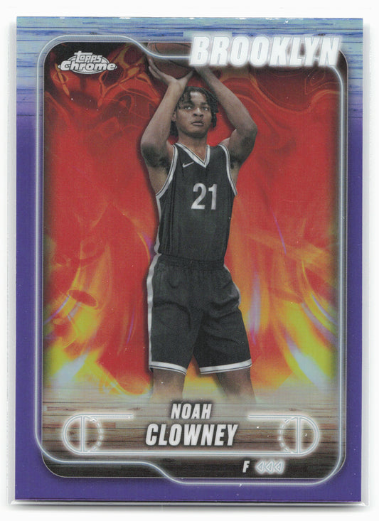 2024-25 Topps Chrome #118 Noah Clowney Purple Refractor