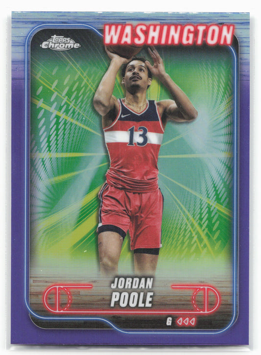 2024-25 Topps Chrome #8 Jordan Poole Purple Refractor
