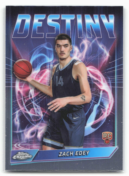 2024-25 Topps Chrome #D-7 Zach Edey Destiny