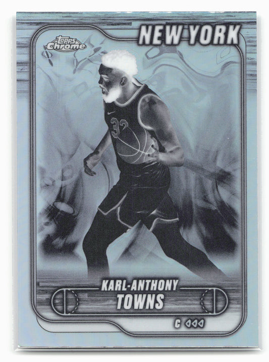 2024-25 Topps Chrome #52 Karl-Anthony Towns Negative Refractor