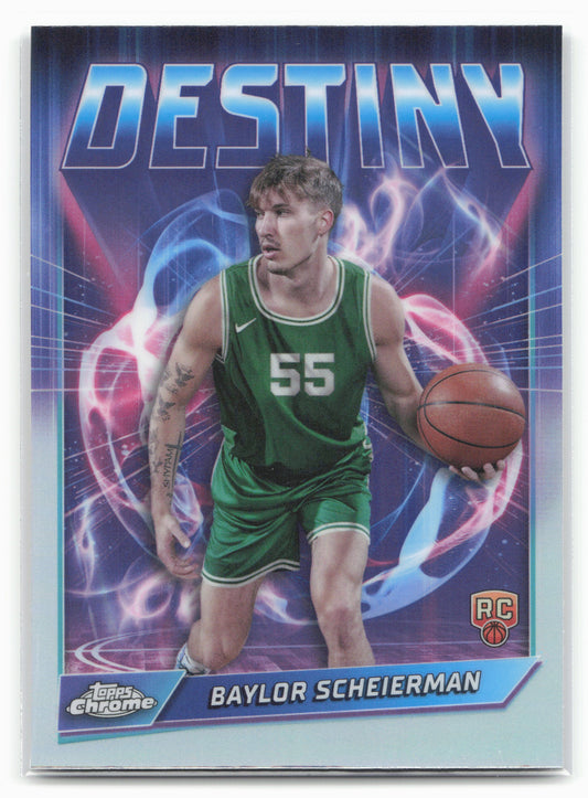 2024-25 Topps Chrome #D-22 Baylor Scheierman Destiny Refractor