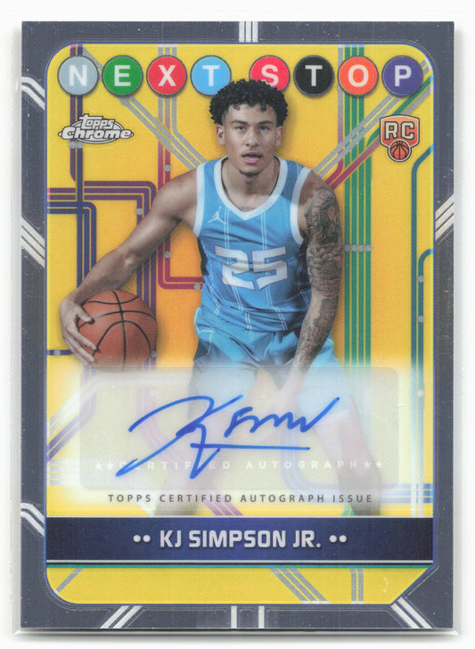 2024-25 Topps Chrome #NSS-KS KJ Simpson Jr. Next Stop Signatures