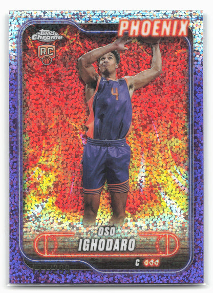 2024-25 Topps Chrome #184 Oso Ighodaro Purple Speckle Refractor #/299