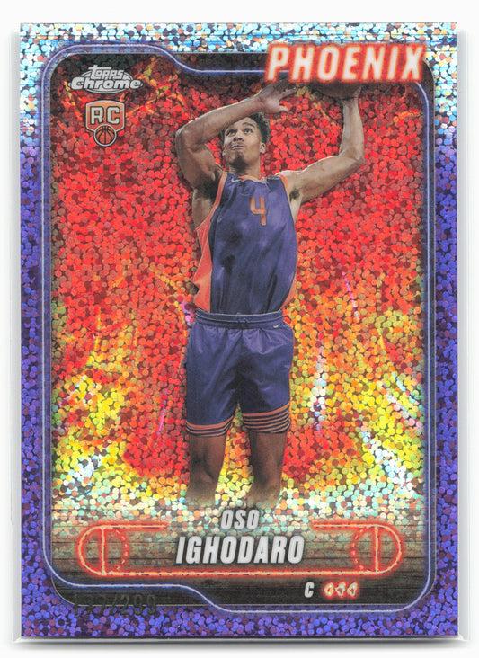 2024-25 Topps Chrome #184 Oso Ighodaro Purple Speckle Refractor #/299