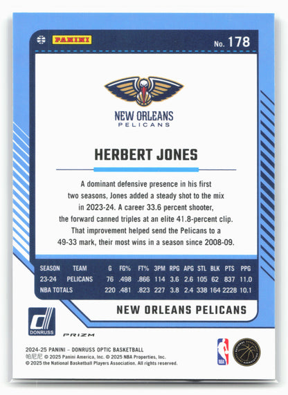 2024-25 Donruss Optic #178 Herbert Jones Holo
