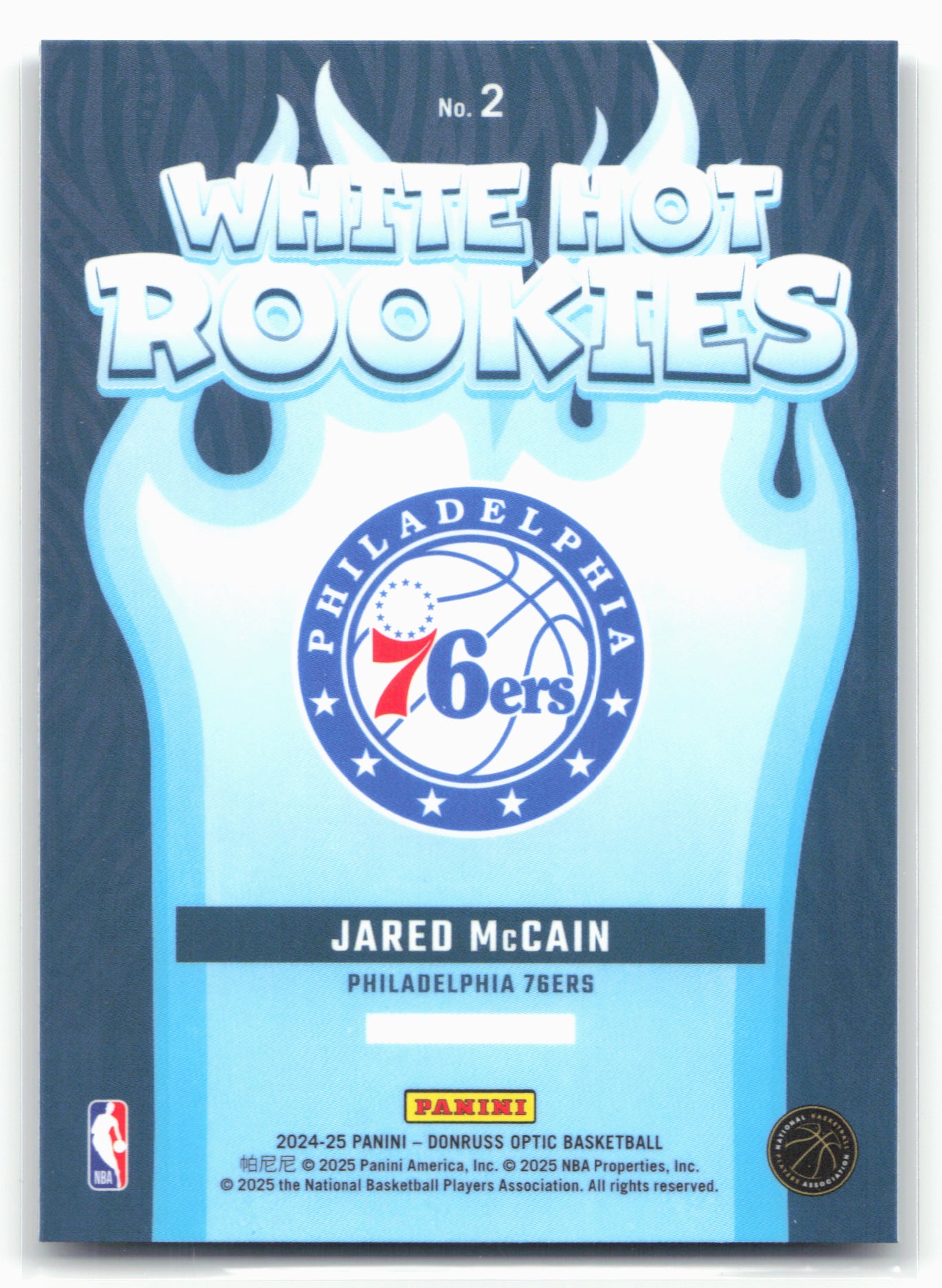 2024-25 Donruss Optic #2 Jared McCain White Hot Rookies