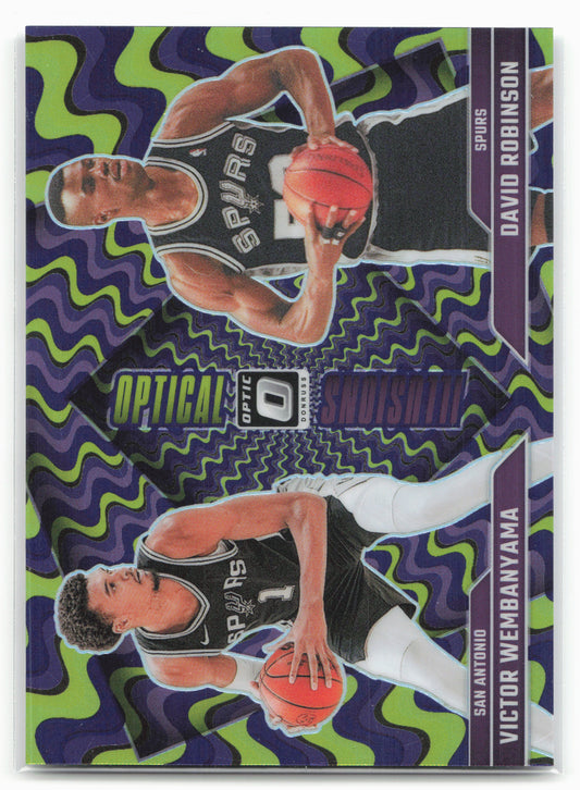 2024-25 Donruss Optic #5 Robinson/Victor Wembanyama Optical Illusions Purple