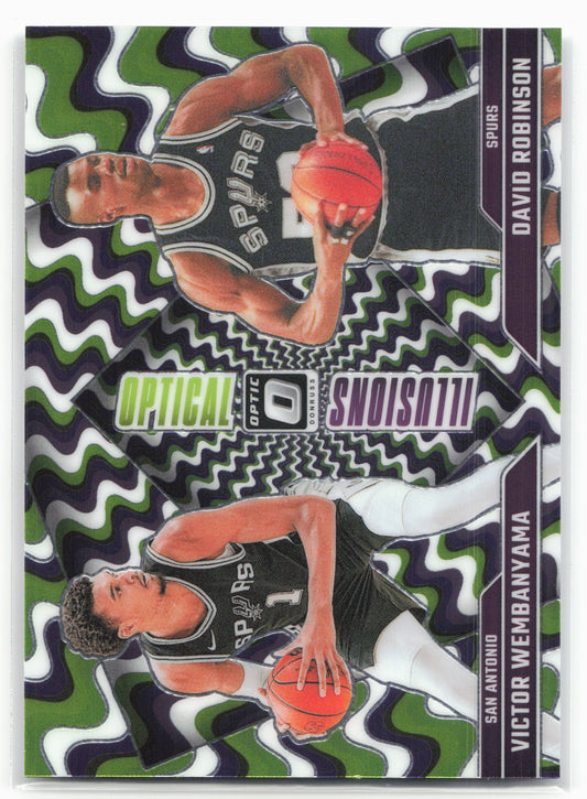 2024-25 Donruss Optic #5 David Robinson/Victor Wembanyama Optical Illusions