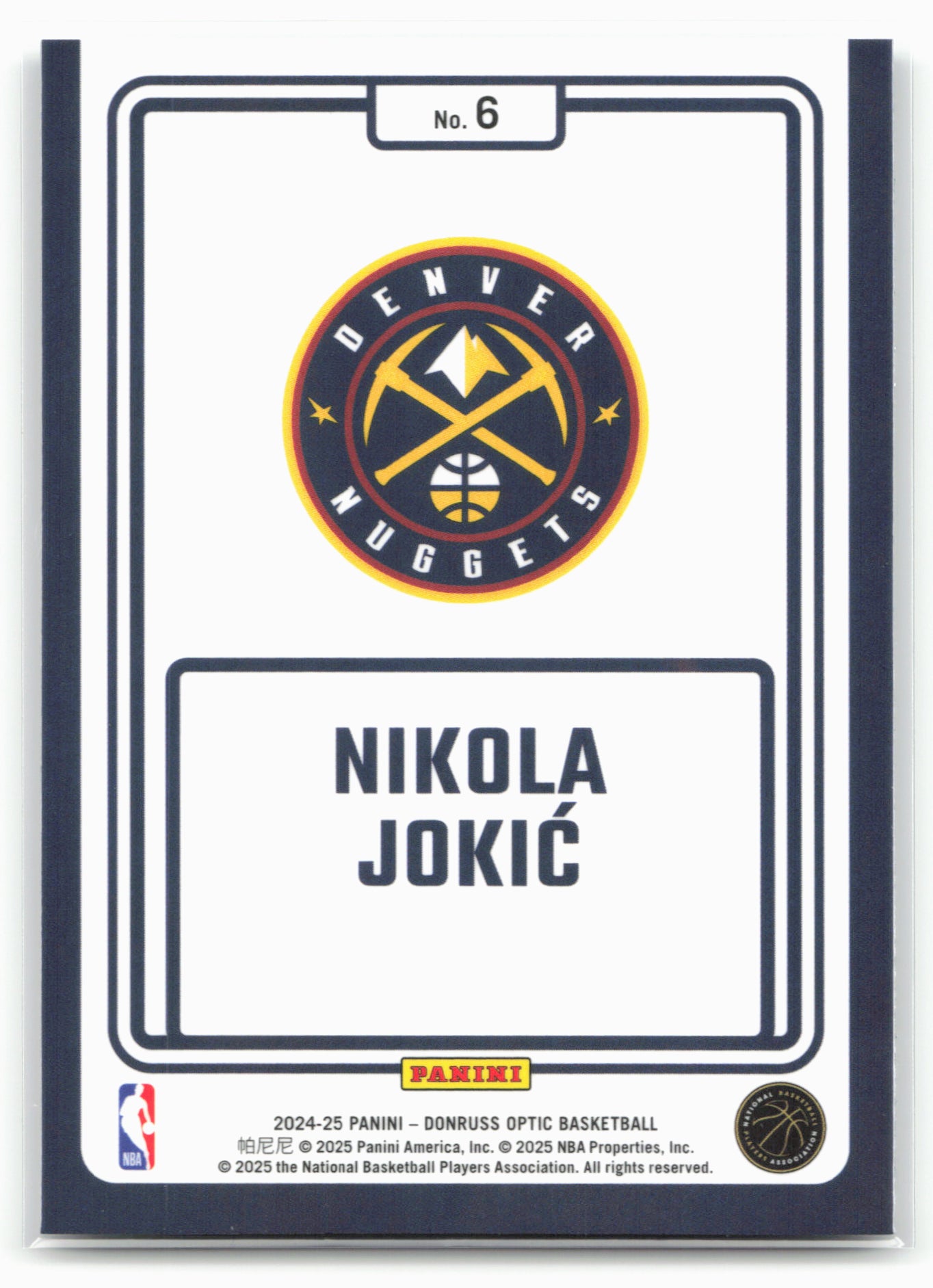 2024-25 Donruss Optic #6 Nikola Jokic Winner Stays