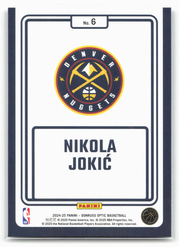 2024-25 Donruss Optic #6 Nikola Jokic Winner Stays