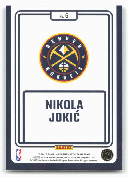 2024-25 Donruss Optic #6 Nikola Jokic Winner Stays