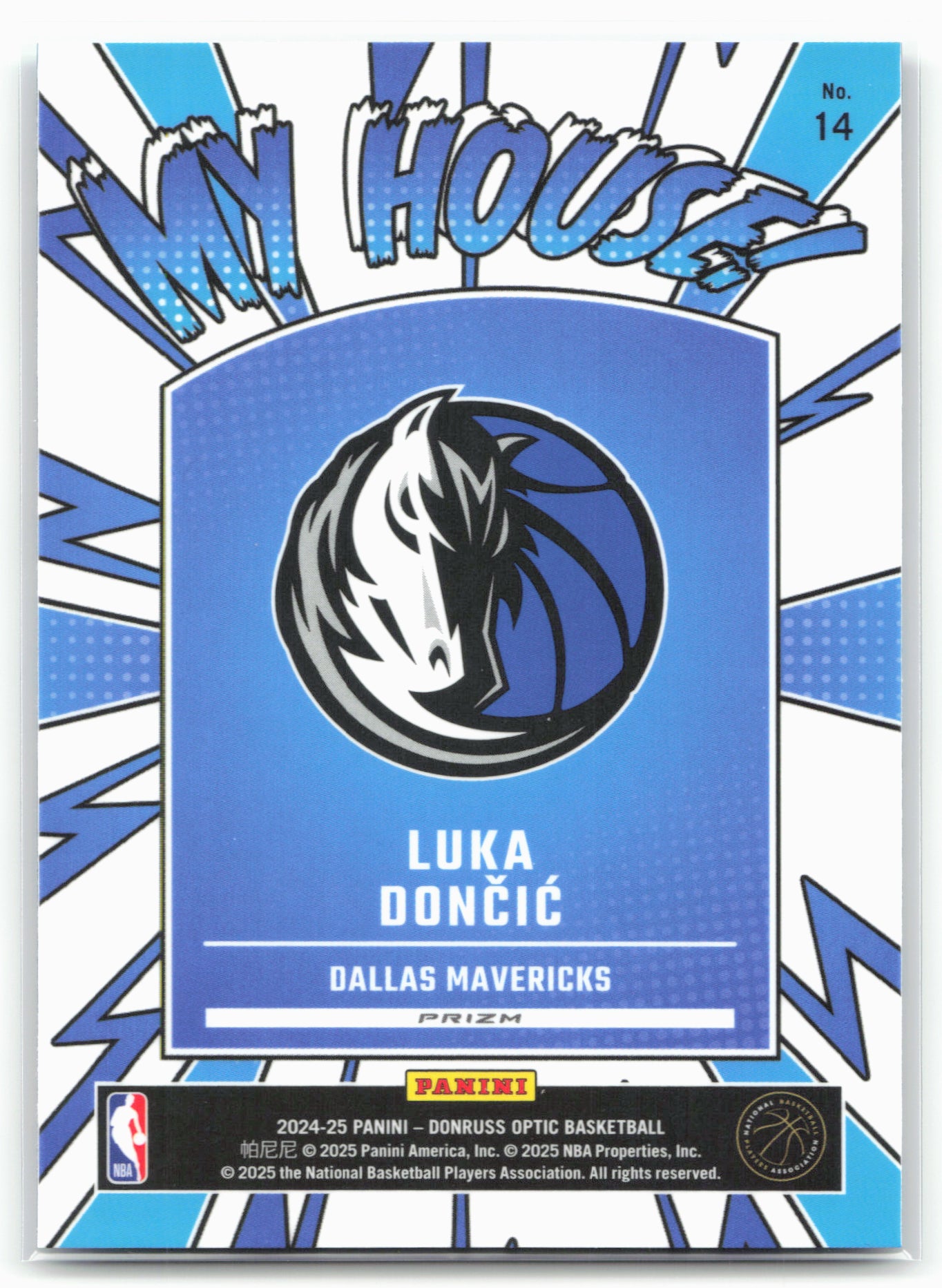 2024-25 Donruss Optic #14 Luka Doncic My House Purple