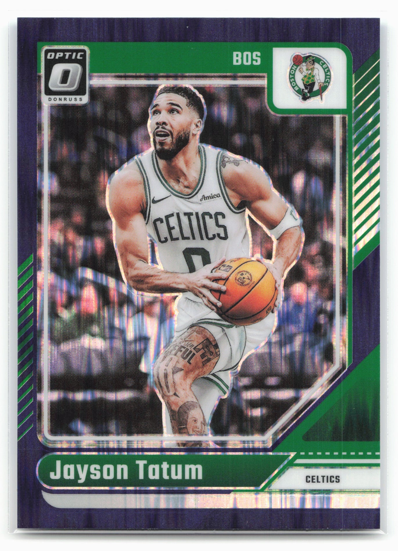 2024-25 Donruss Optic #70 Jayson Tatum Purple Shock