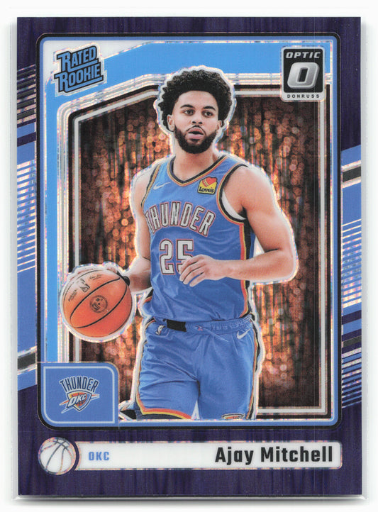 2024-25 Donruss Optic #274 Ajay Mitchell Purple Shock
