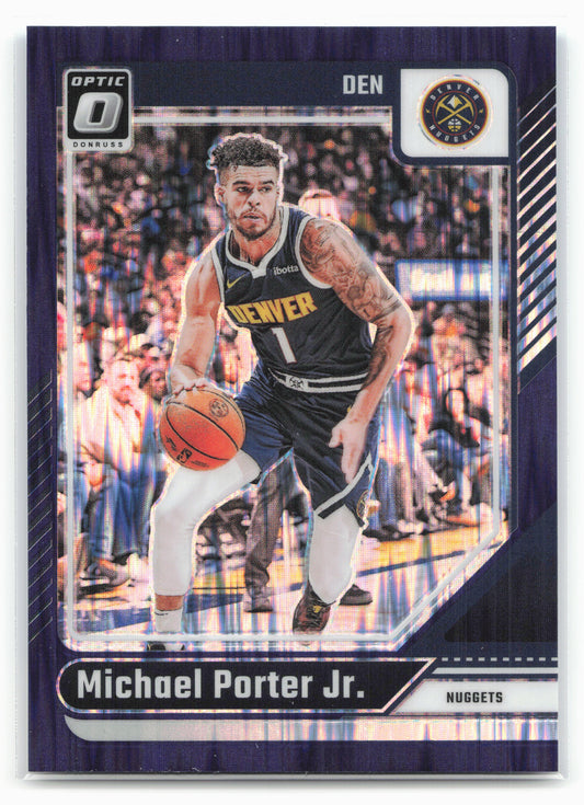 2024-25 Donruss Optic #13 Michael Porter Jr. Purple Shock