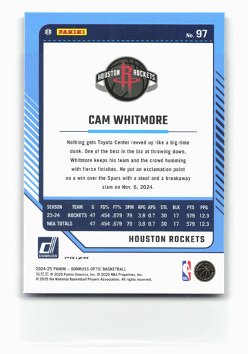 2024-25 Donruss Optic #97 Cam Whitmore Purple Shock