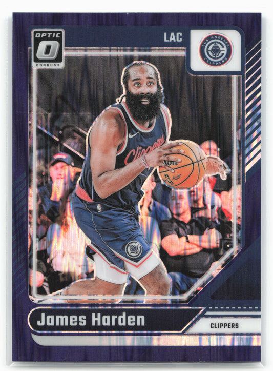 2024-25 Donruss Optic #211 James Harden Purple Shock