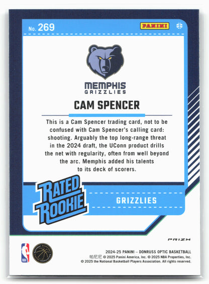 2024-25 Donruss Optic #269 Cam Spencer Purple Shock