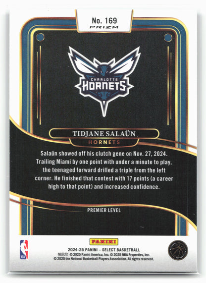 2024-25 Panini Select #169 Tidjane Salaun Tri-Color Prizm