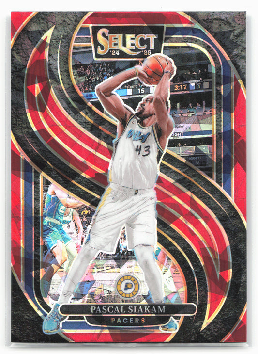 2024-25 Panini Select #113 Pascal Siakam Red Cracked Ice Prizm