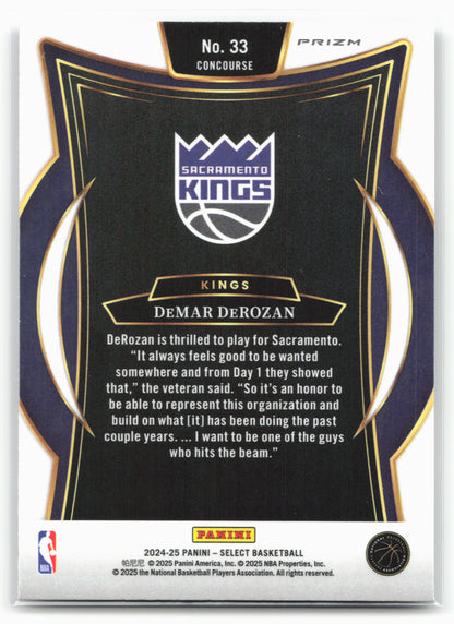 2024-25 Panini Select #33 DeMar DeRozan Silver Prizm