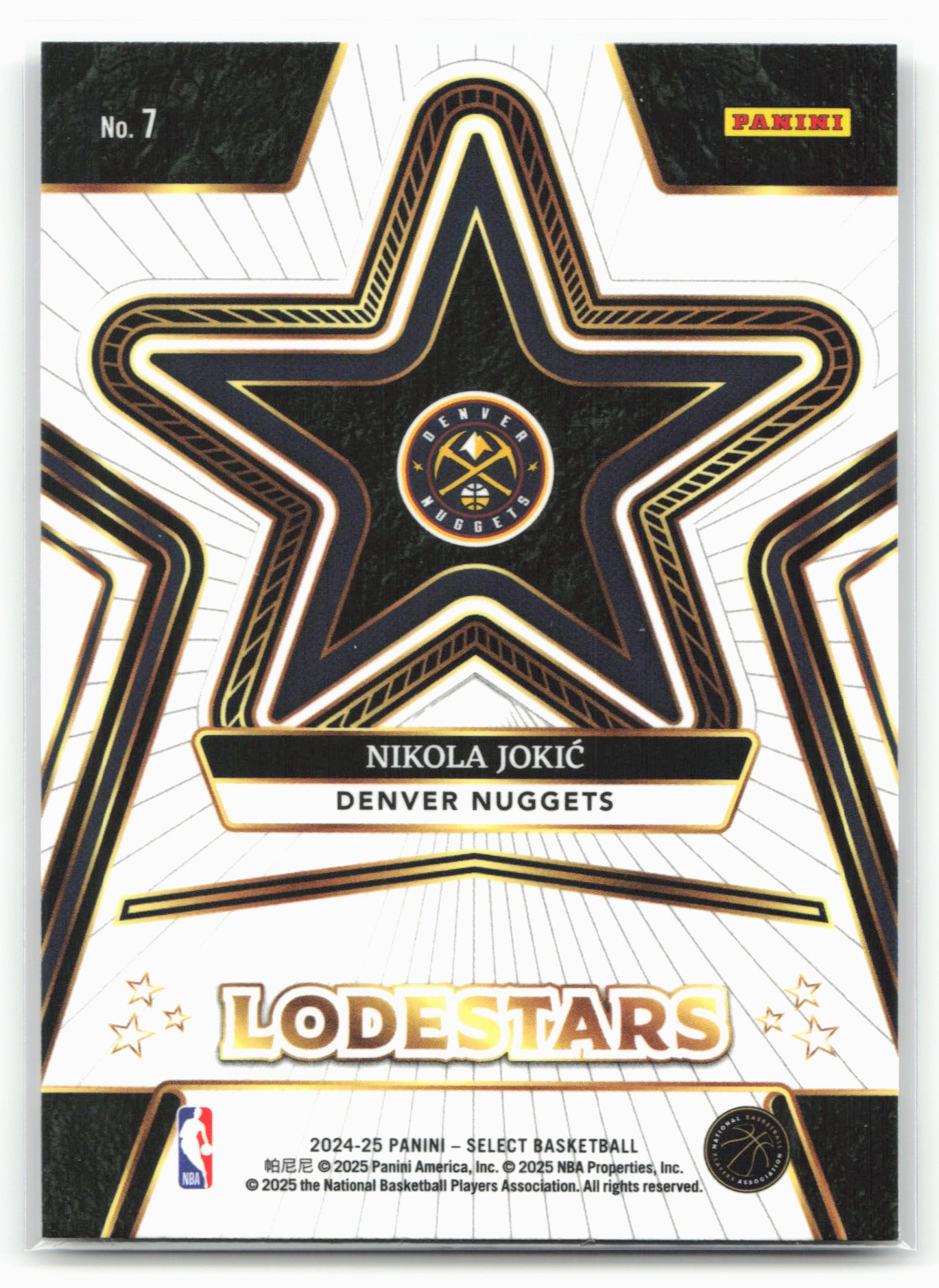 2024-25 Panini Select #7 Nikola Jokic Lodestars
