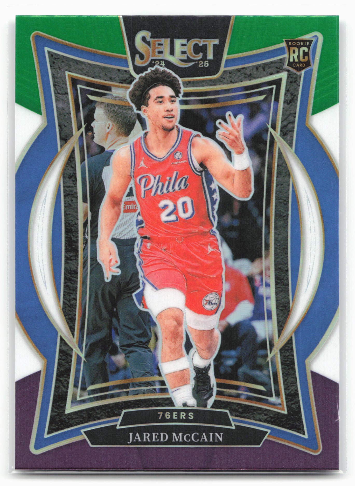 2024-25 Panini Select #82 Jared McCain Tri-Color Prizm