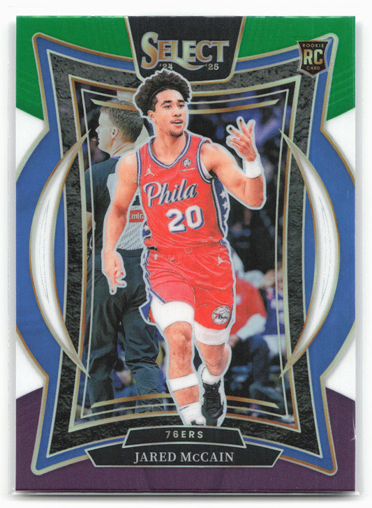 2024-25 Panini Select #82 Jared McCain Tri-Color Prizm