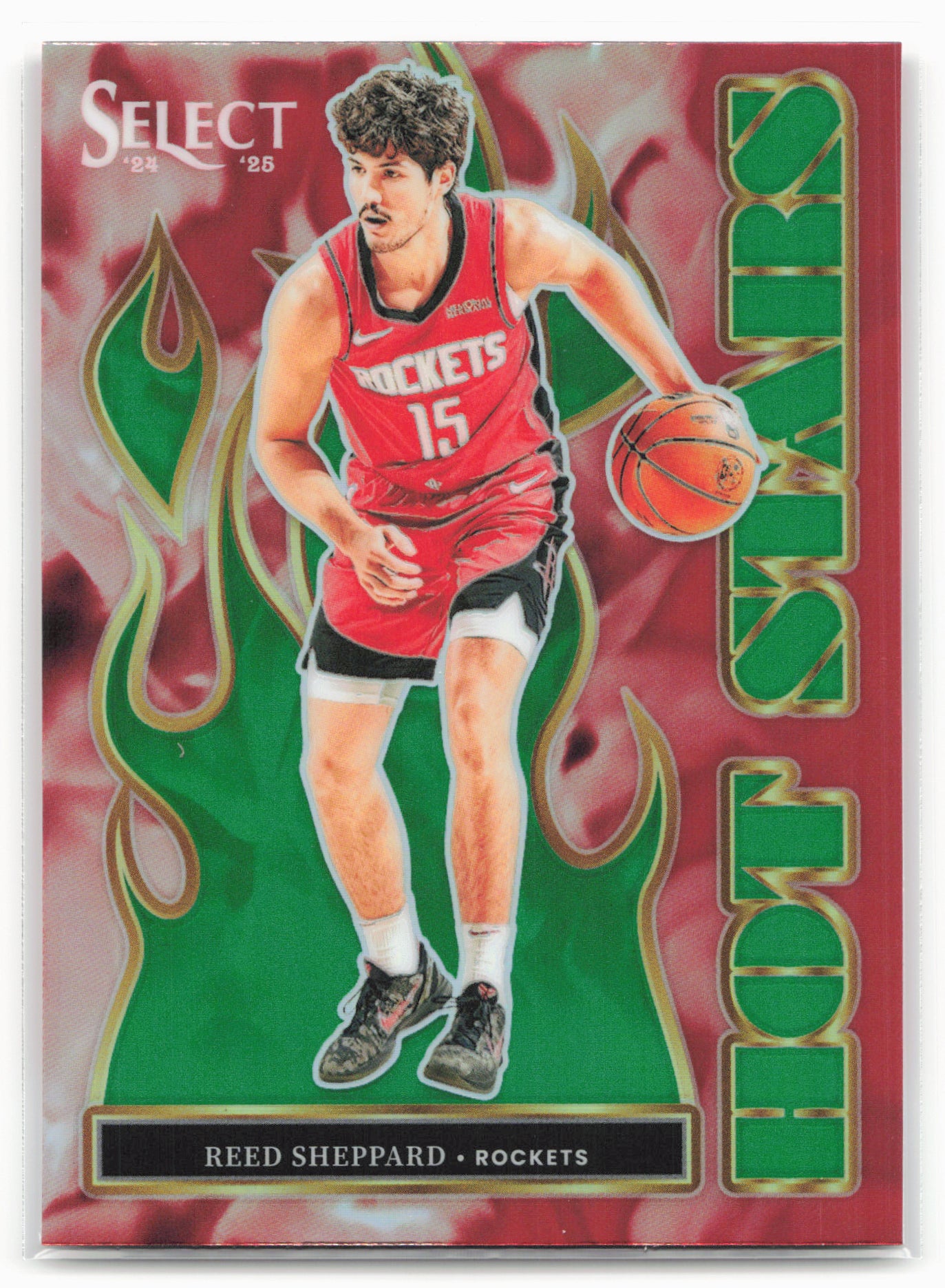 2024-25 Panini Select #6 Reed Sheppard Hot Stars Green Prizms