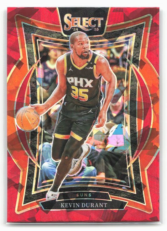 2024-25 Panini Select #51 Kevin Durant Red Cracked Ice Prizm