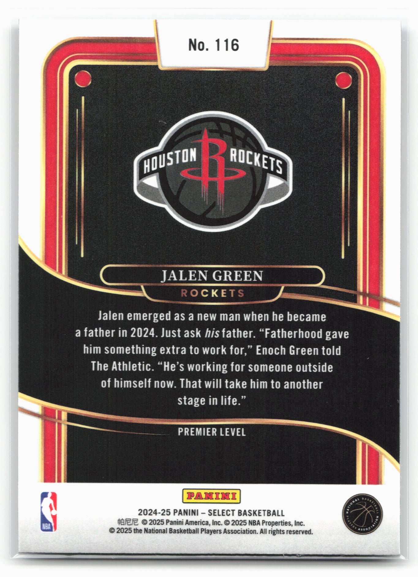 2024-25 Panini Select #116 Jalen Green Blue (Retail)