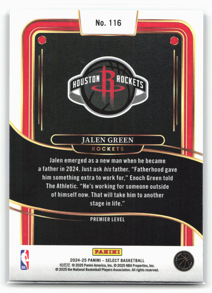 2024-25 Panini Select #116 Jalen Green Blue (Retail)