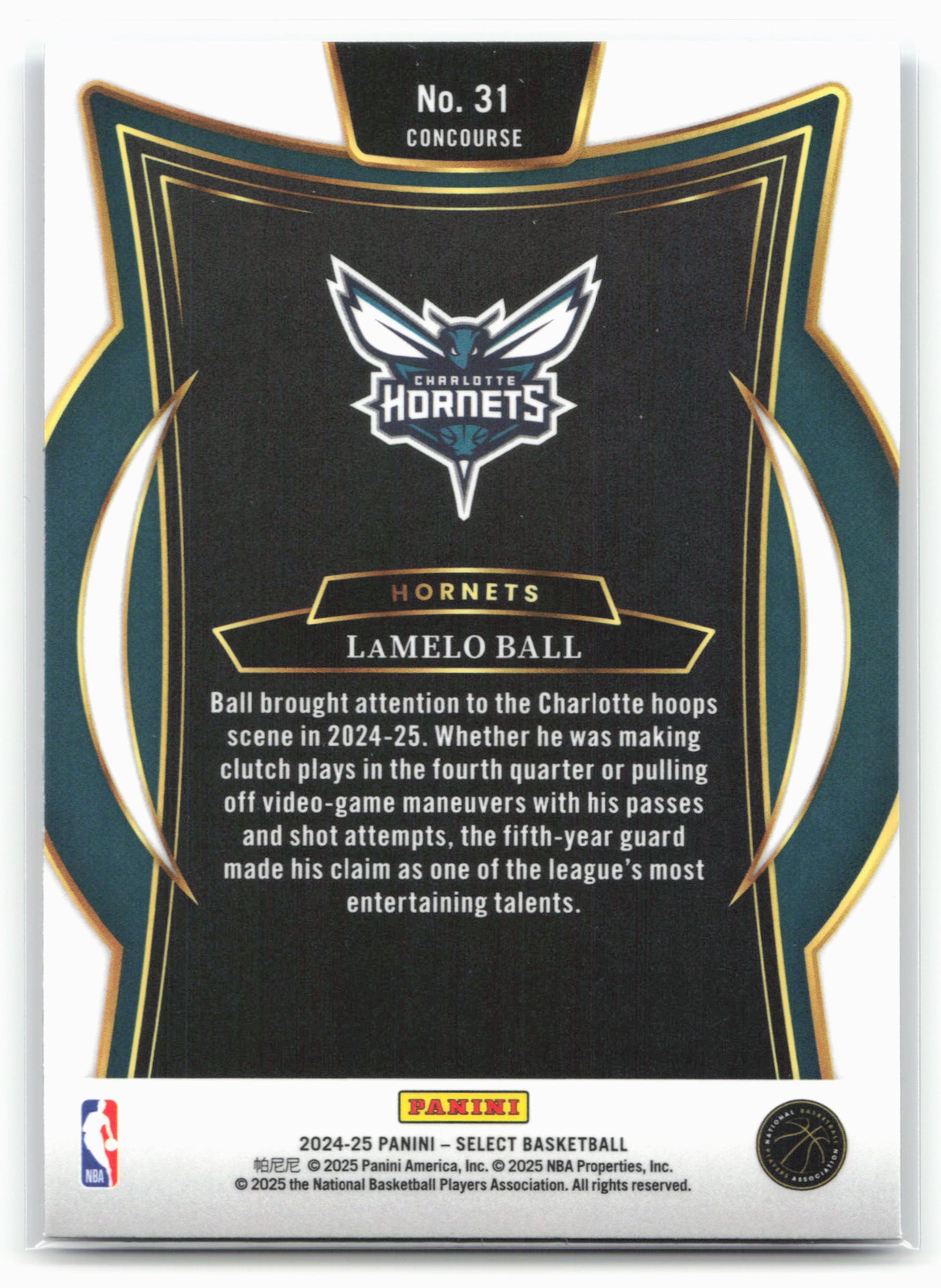 2024-25 Panini Select #31 LaMelo Ball Blue (Retail)