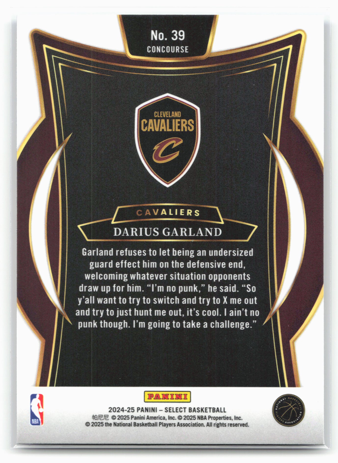 2024-25 Panini Select #39 Darius Garland Blue (Retail)