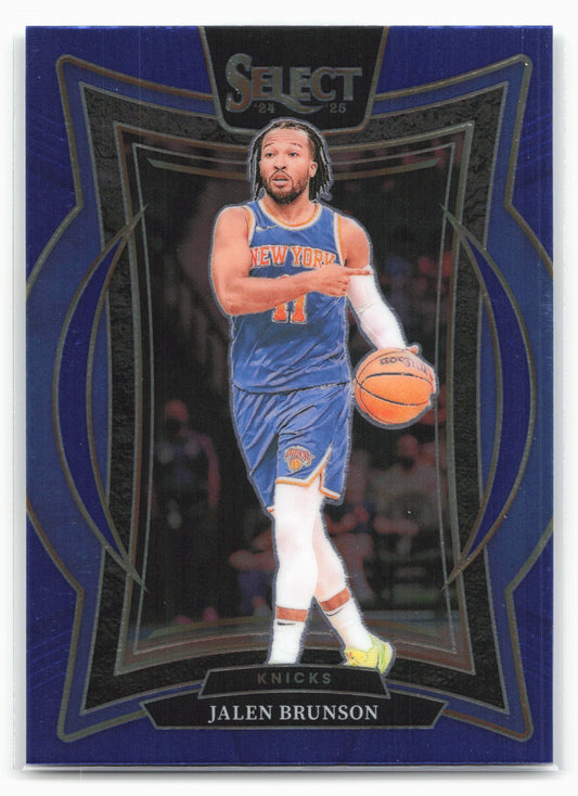 2024-25 Panini Select #42 Jalen Brunson Blue Prizm