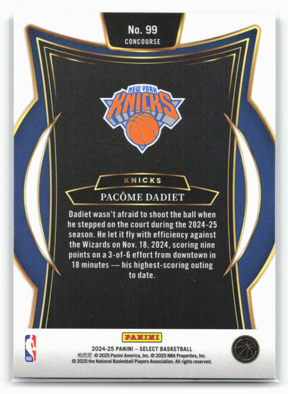 2024-25 Panini Select #99 Pacome Dadiet Blue (Retail)