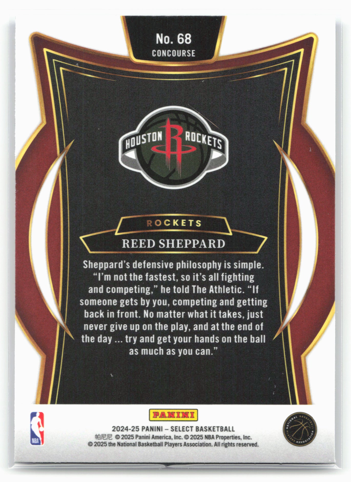 2024-25 Panini Select #68 Reed Sheppard Blue (Retail)