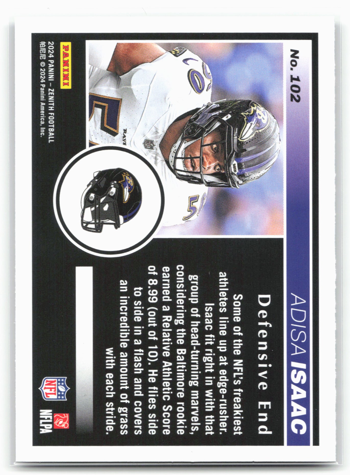 2024 Panini Zenith #102 Adisa Isaac Retail