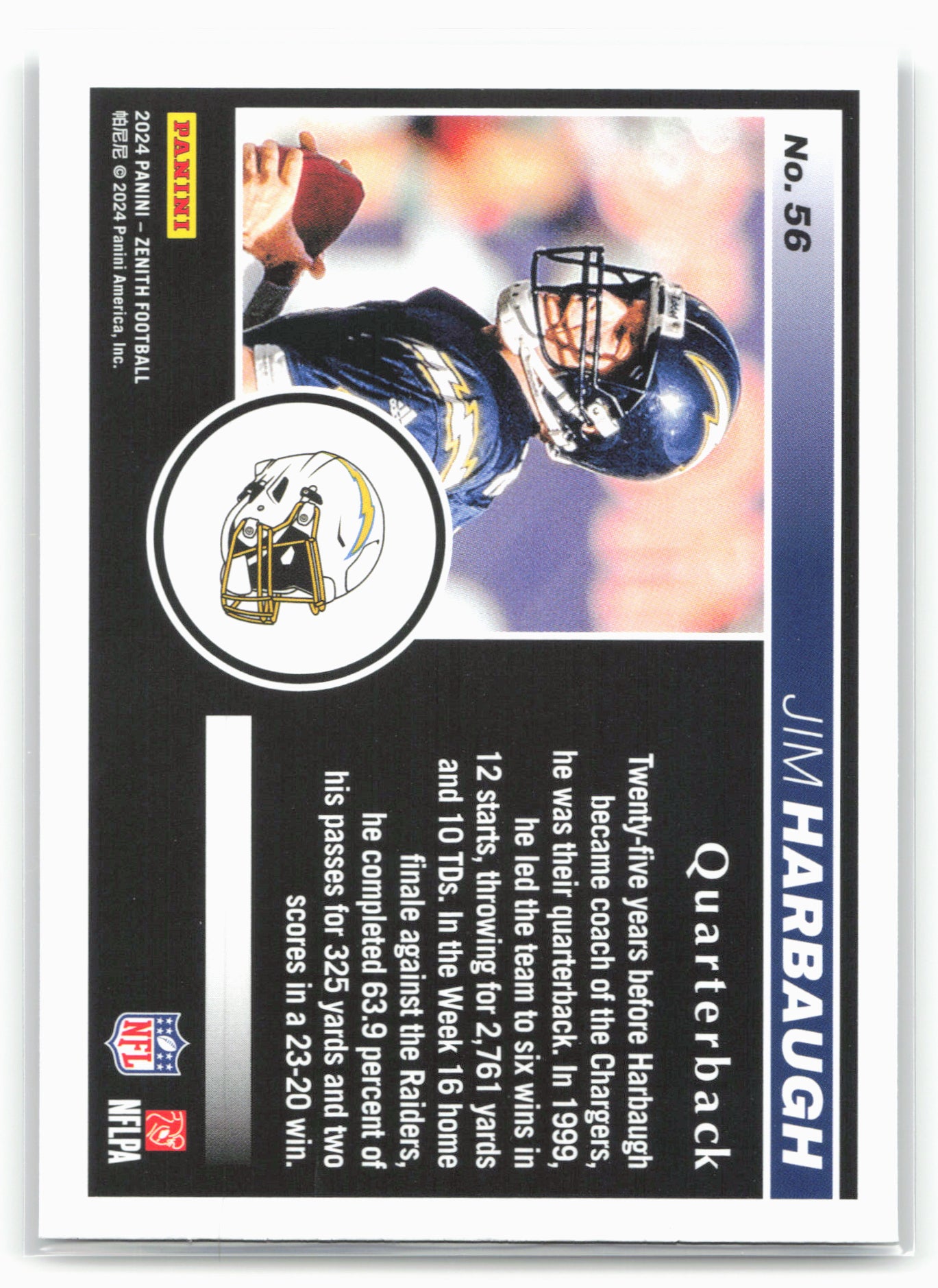 2024 Panini Zenith #56 Jim Harbaugh Retail
