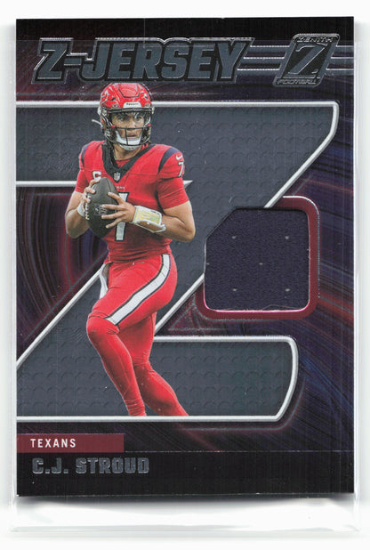 2024 Panini Zenith #ZJ28 C.J. Stroud Z Jersey