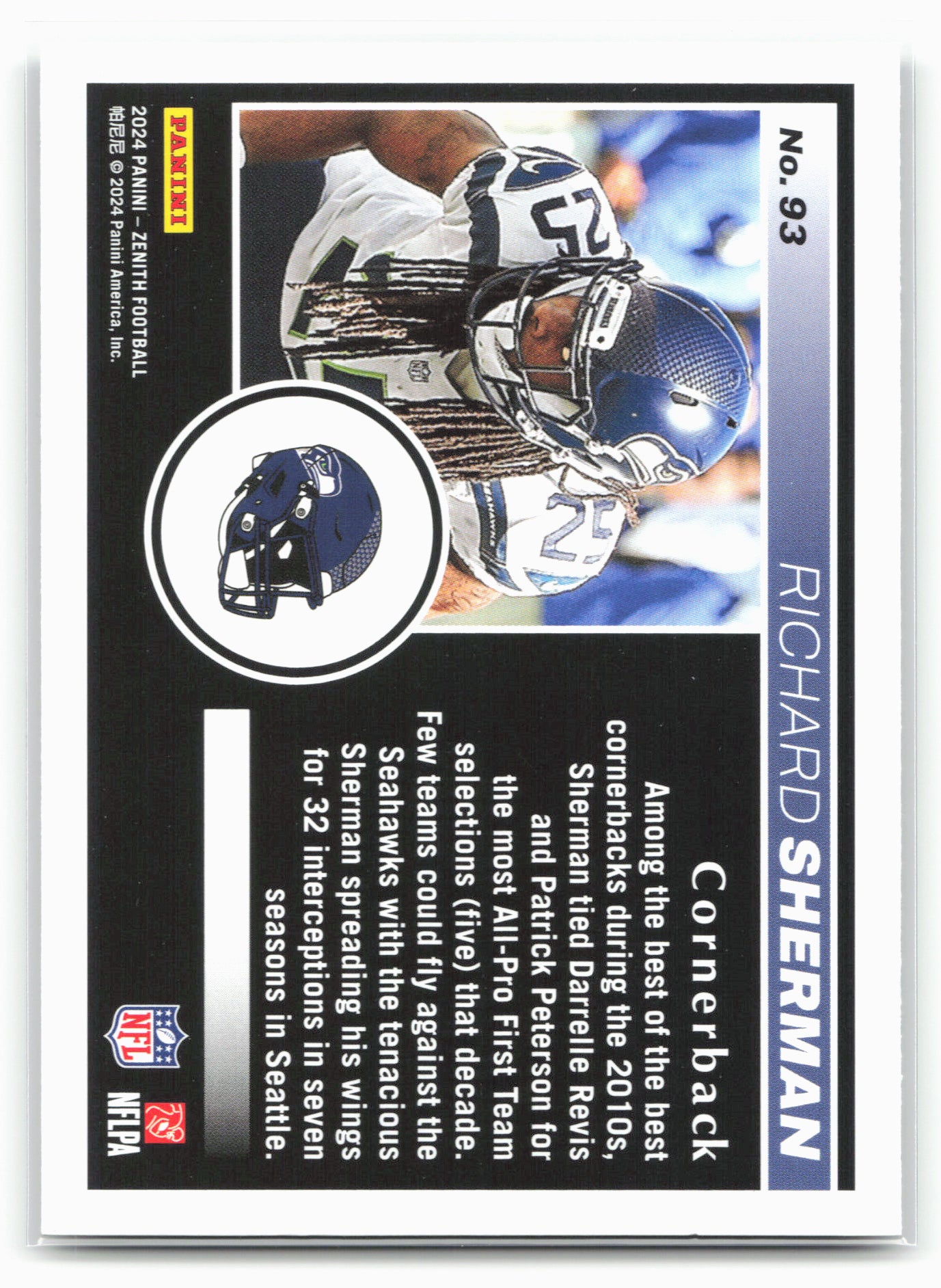 2024 Panini Zenith #93 Richard Sherman Retail