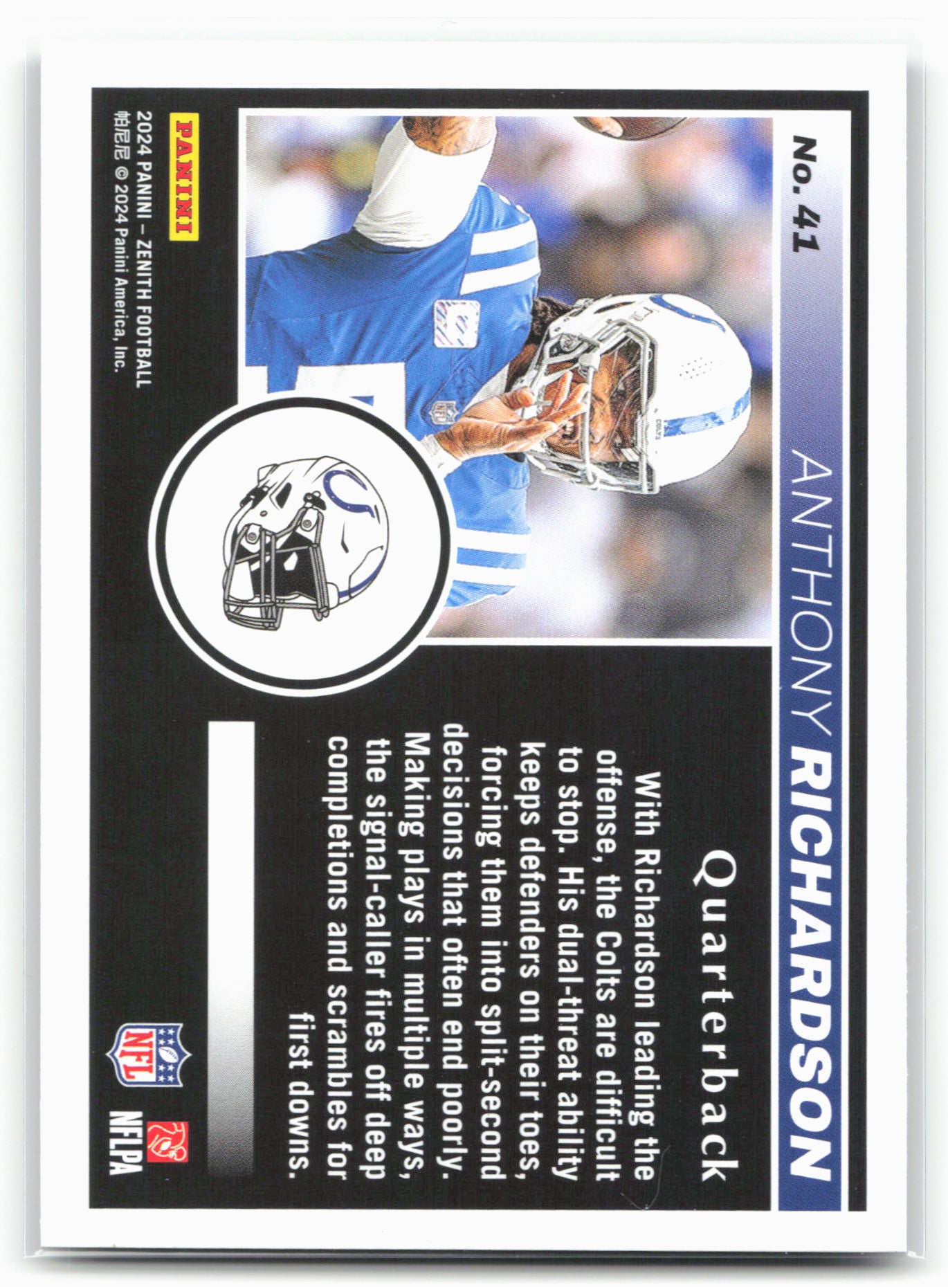 2024 Panini Zenith #41 Anthony Richardson Retail