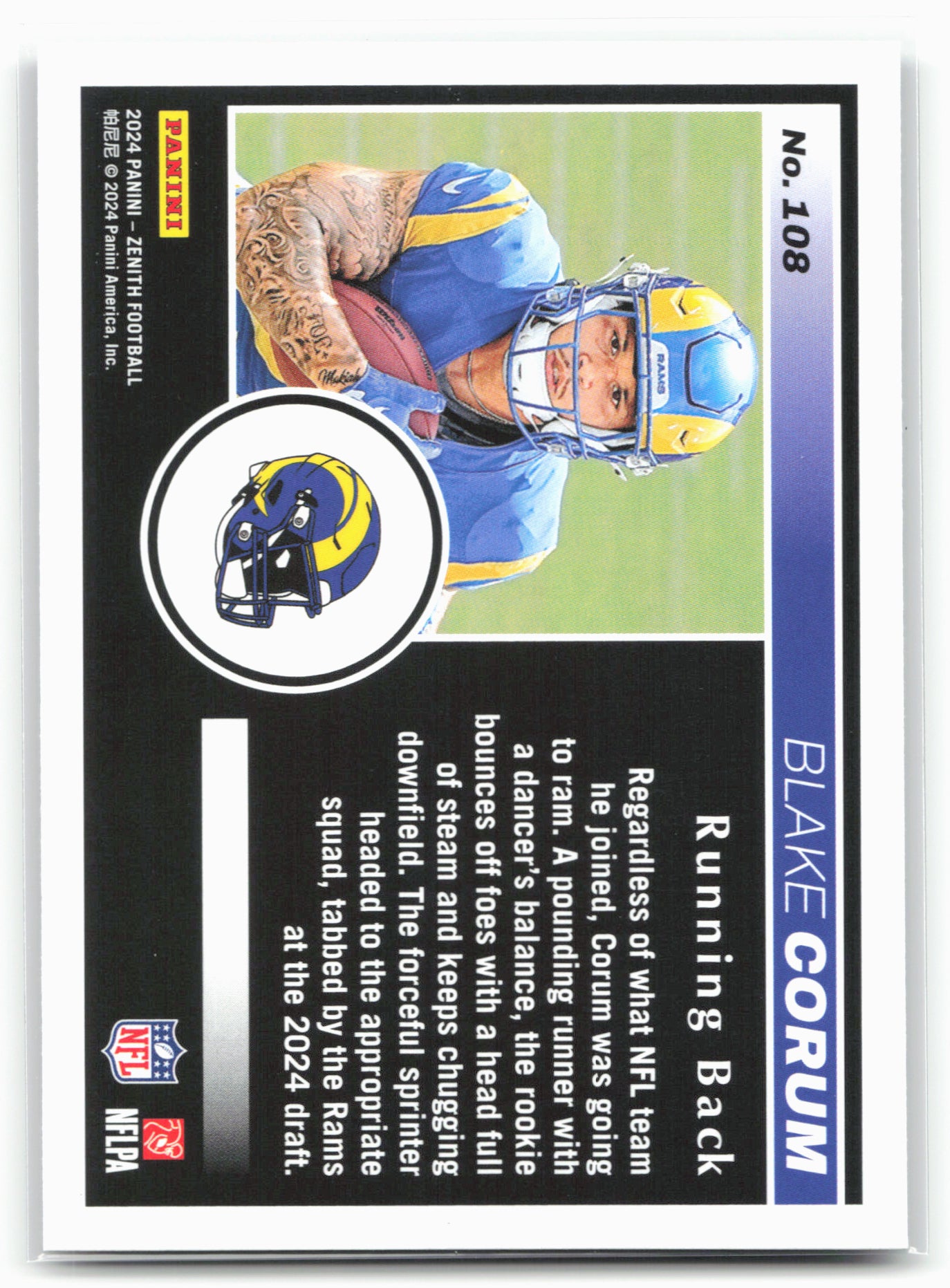 2024 Panini Zenith #108 Blake Corum Retail