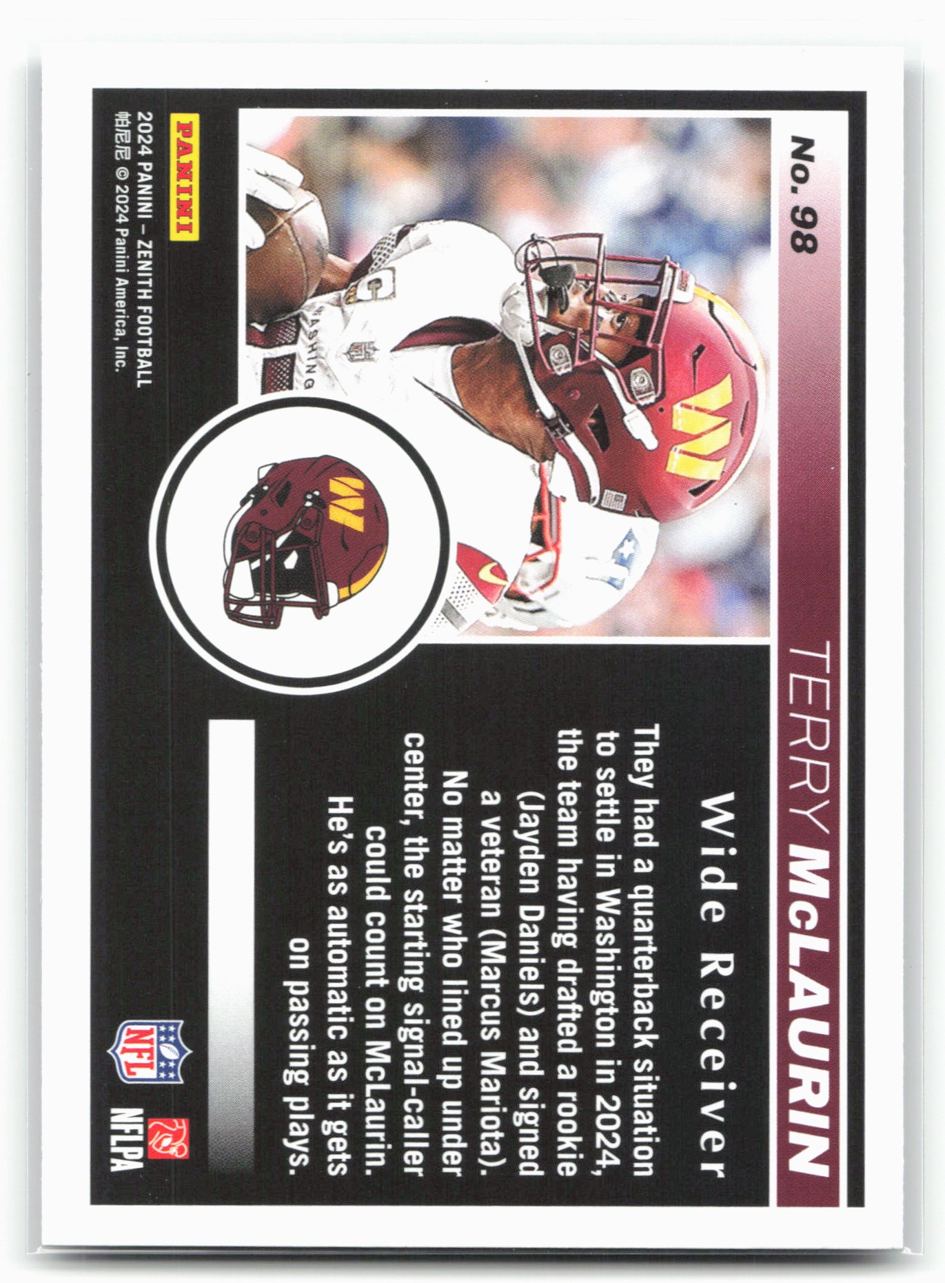 2024 Panini Zenith #98 Terry McLaurin Retail