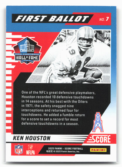 2025 Score #7 Ken Houston First Ballot